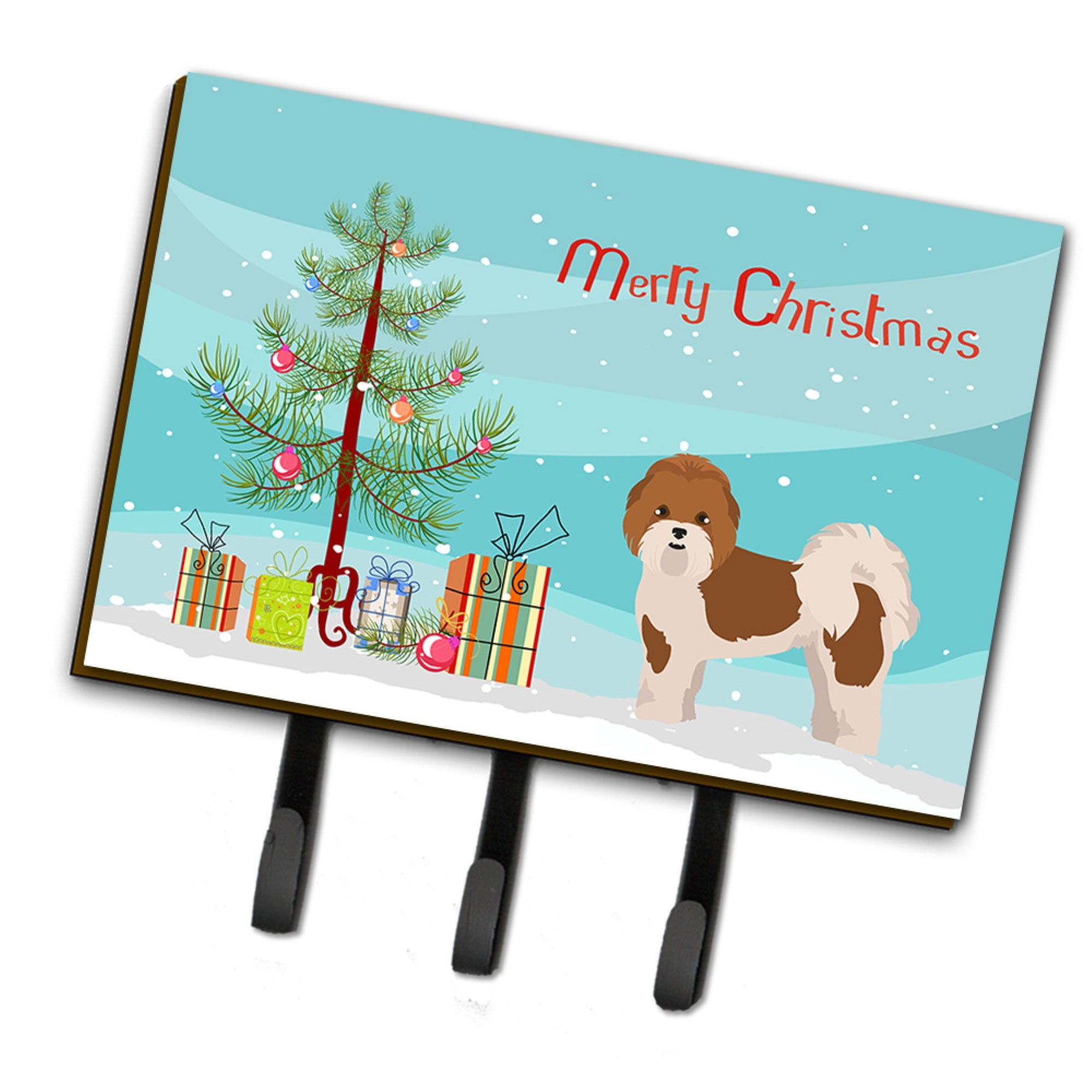 Caroline'S Treasures Mal-Shi Christmas Tree Leash Or Key Holder Hooks, Multicolor